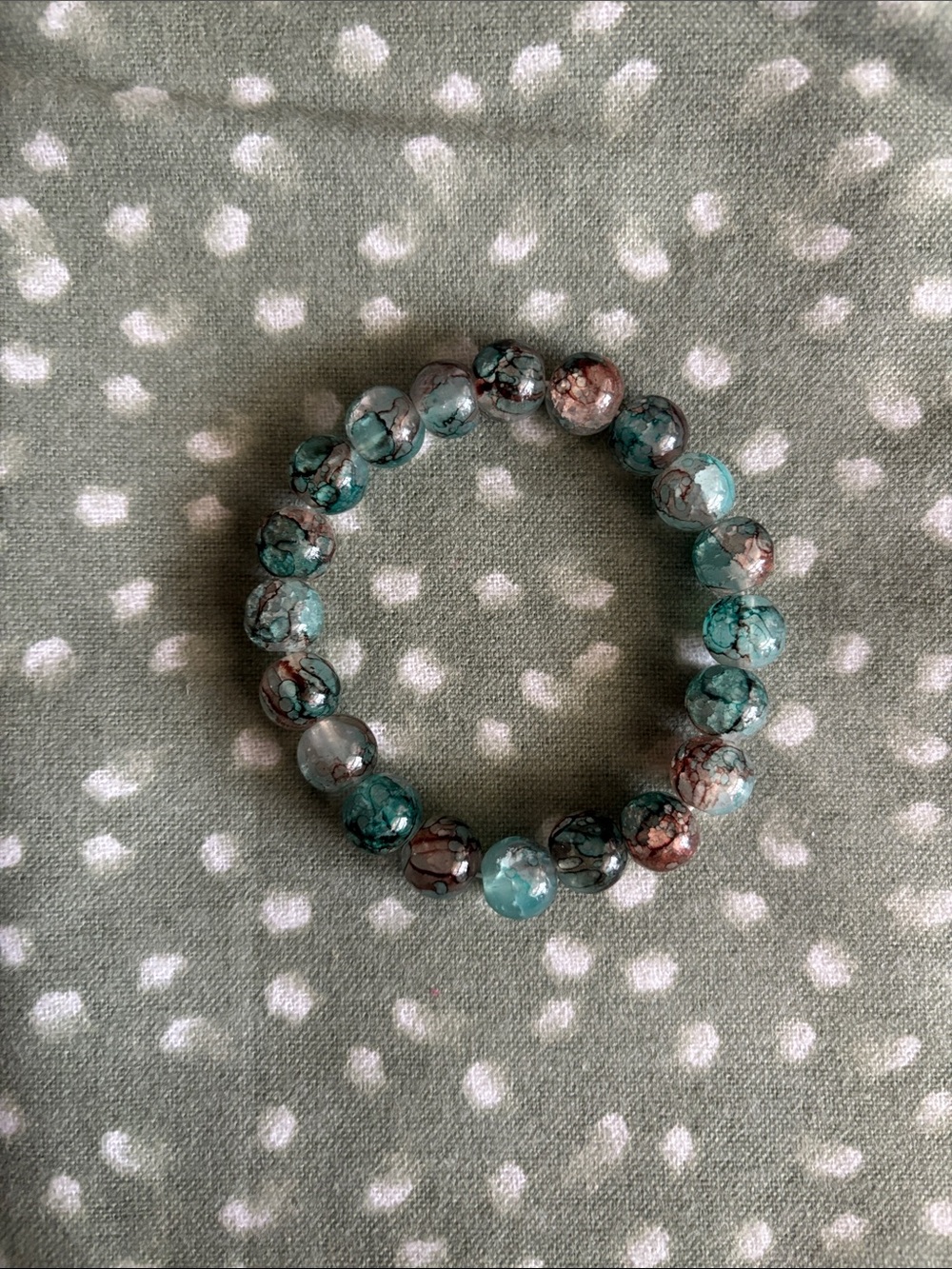 Elegant Turquoise Beaded Bracelet Set - Picture 2 of 3